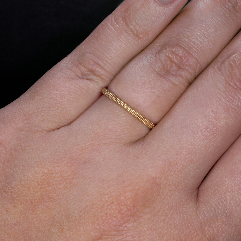 14k Gold Milgrain Band